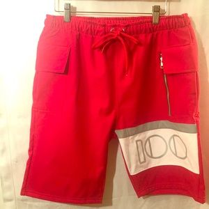 SIMPLY 100 NYLON SHORTS FLEECE LINED 3 POCKETS NEW